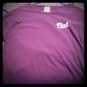 VS Pink Maroon Boyfriend Tee